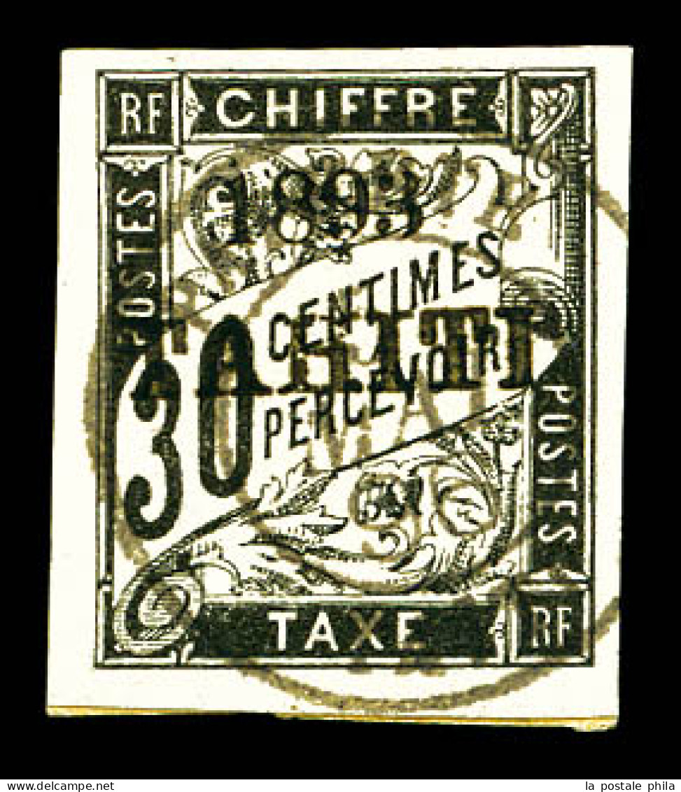 O Taxe N°22, 30c Noir, SUP (signé Calves/certificat)  Qualité: Oblitéré  Cote: 720 Euros - Used Stamps