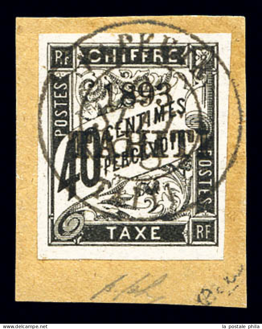 O Taxe N°23, 40c Noir Sur Son Support. SUP (signé Calves/certificat)  Qualité: Oblitéré  Cote: 720 Euros - Used Stamps