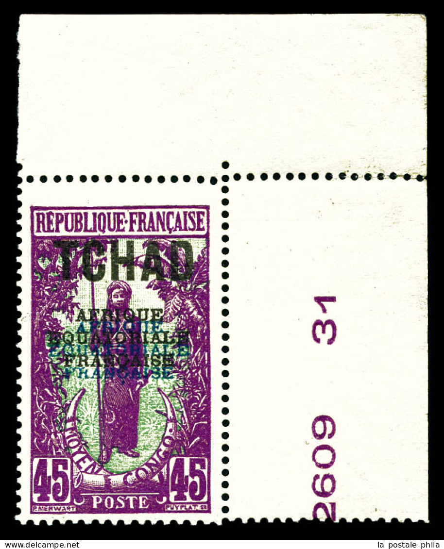 ** N°30a, Double Surcharge Noire Et Bleue, Cdf, SUP (signé Brun/certificat)  Qualité: **  Cote: 570 Euros - Unused Stamps