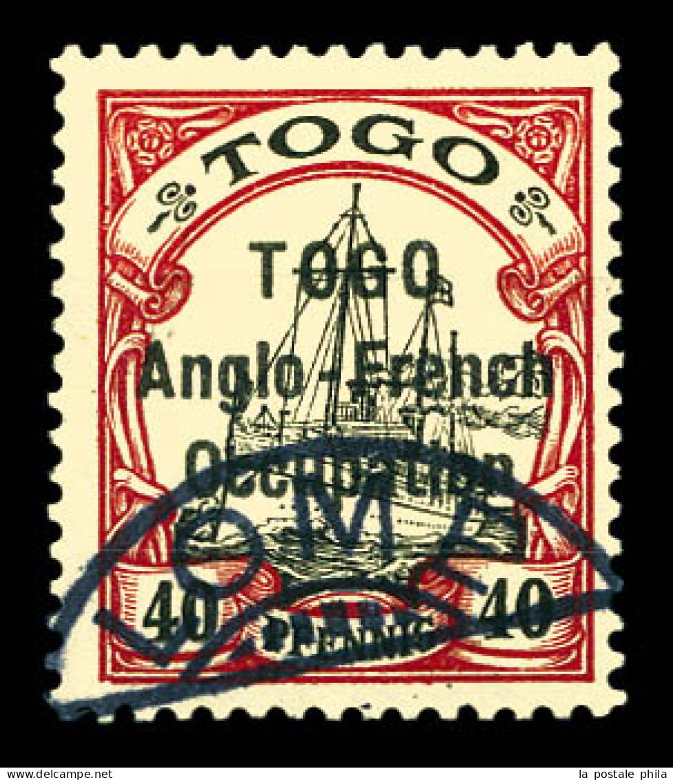 O N°38A, 40 Pf Rouge Surcharge De 2 Mm Type II, Tirage 100 Exemplaires. SUP. R. (certificat) Qualité: Oblitéré  Cote: 50 - Used Stamps