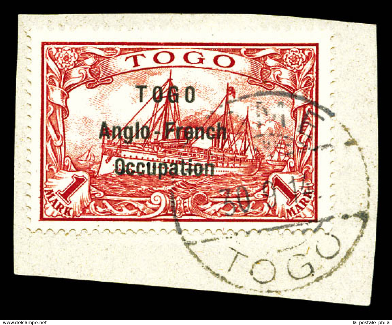 O N°41, 1 Mark Carmin Obl Càd De Lome Le 30.9.1914 Sur Son Support, Tirage 100 Exemplaires. SUP. R. (certificats)  Quali - Used Stamps