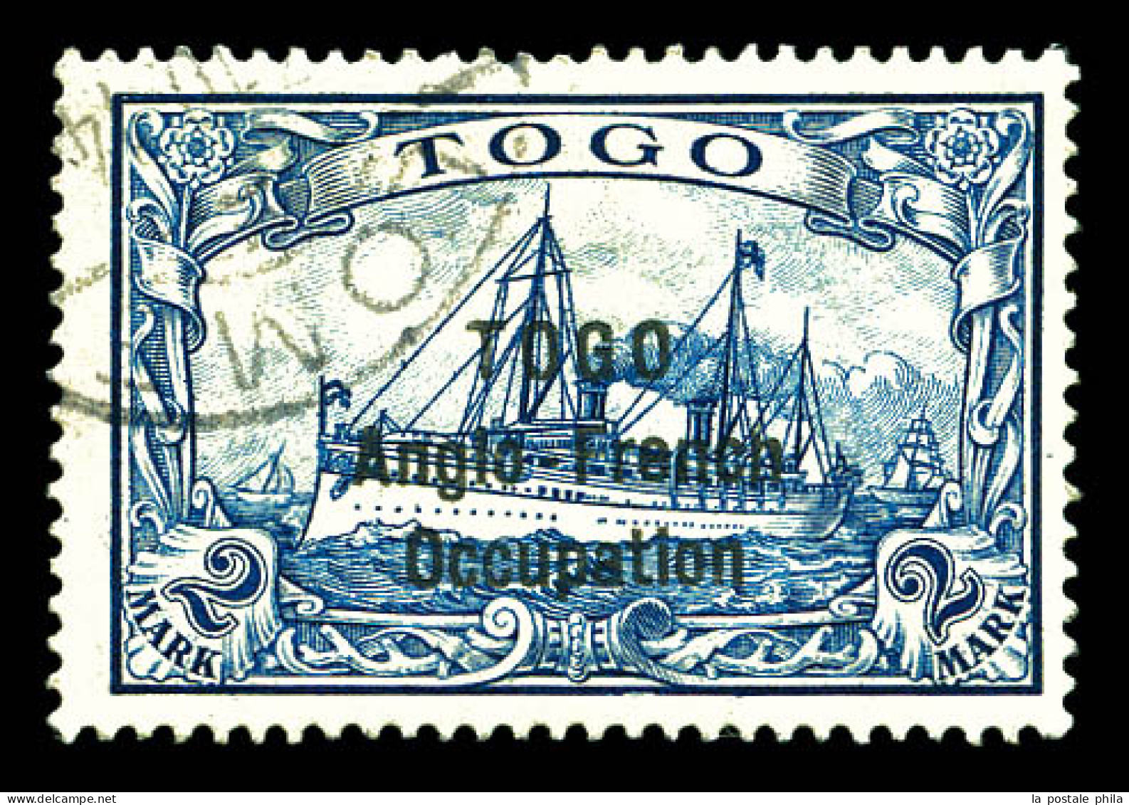 O N°42A, 2 M Bleu Avec Surcharge Au Type II, Tirage 12 Exemplaires. SUPERBE. R.R.R. (certificats)  Qualité: Oblitéré  Co - Used Stamps