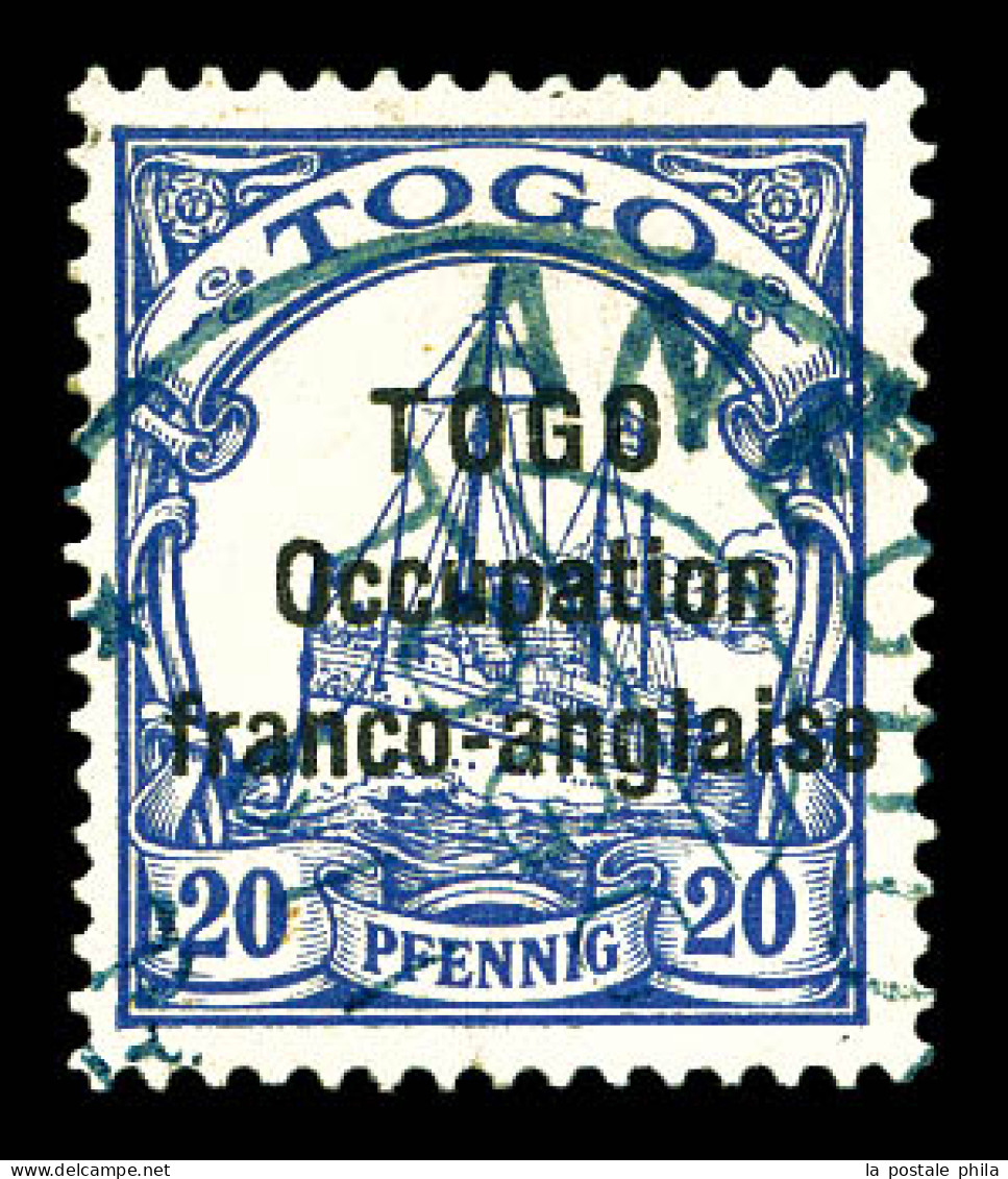 O N°46, 20 Pf Bleu. TTB (signé Brun/certificats)  Qualité: Oblitéré  Cote: 1450 Euros - Used Stamps