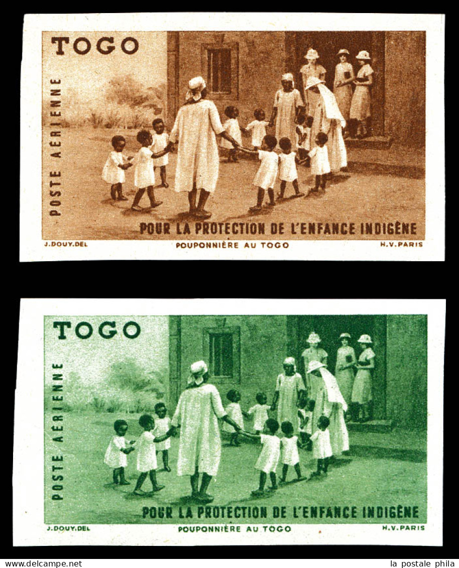 ** N°6a/7a, Protection De L'enfance: Les 2 Exemplaires Valeurs Faciale Absentes Non Dentelés. SUP (certificat)  Qualité: - Unused Stamps