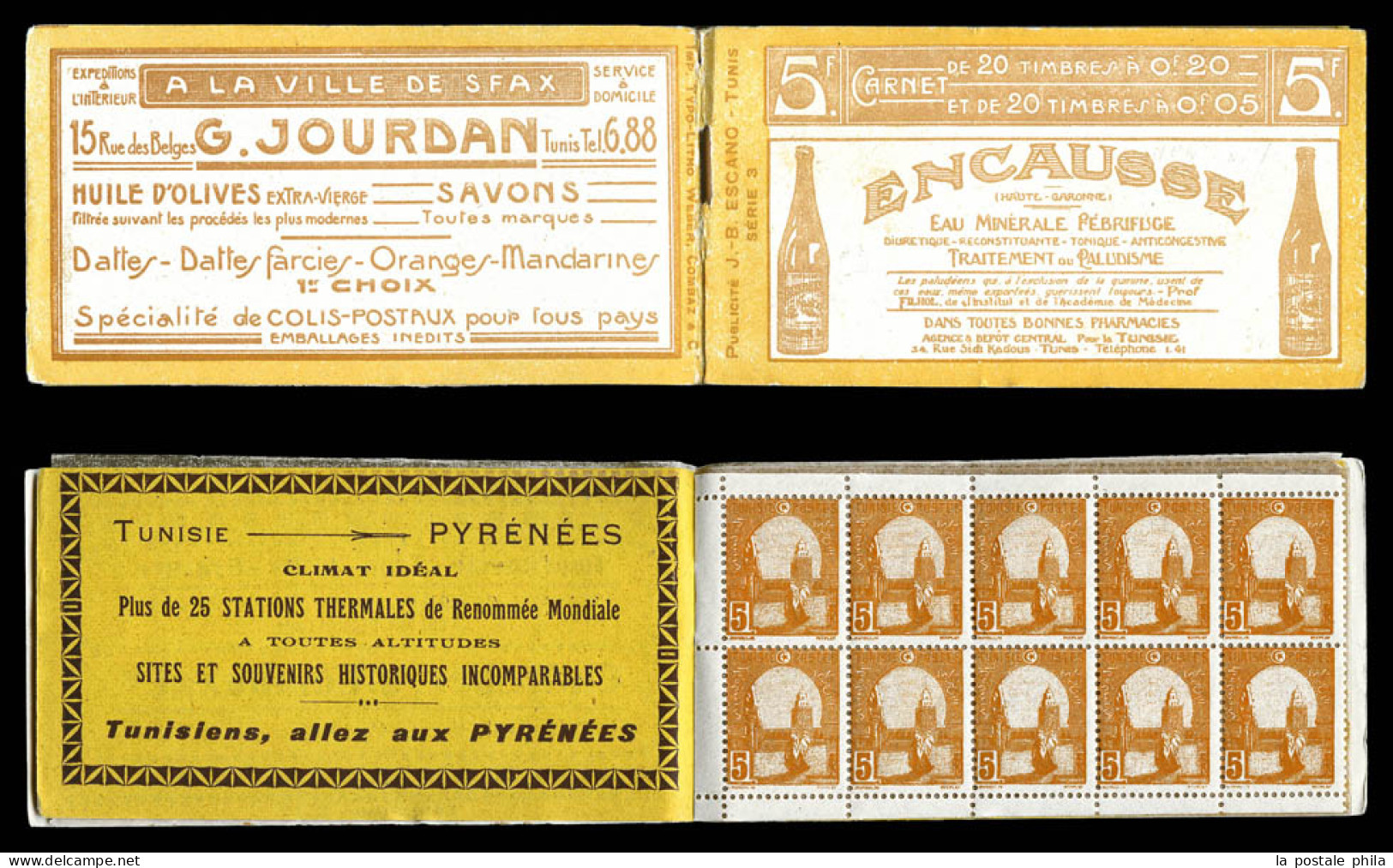 ** Carnets N°34+70-C1, Série 3-A, ENCAUSSE Et JOURDAN, (annonceurs 2e Et 3e De Couv: Publicité Et Adriatic Lampo). SUP.  - Unused Stamps