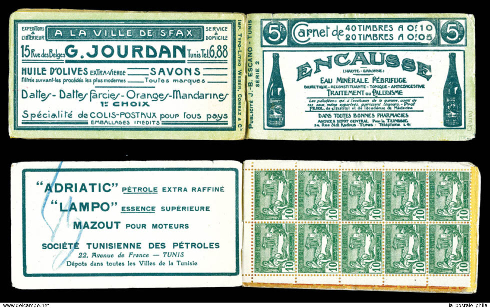 ** Carnets N°70+76-C1, Série 2-B, ENCAUSSE Et JOURDAN, (annonceurs 2e Et 3e De Couverture Luchon-Biarritz Et Adriatic La - Unused Stamps