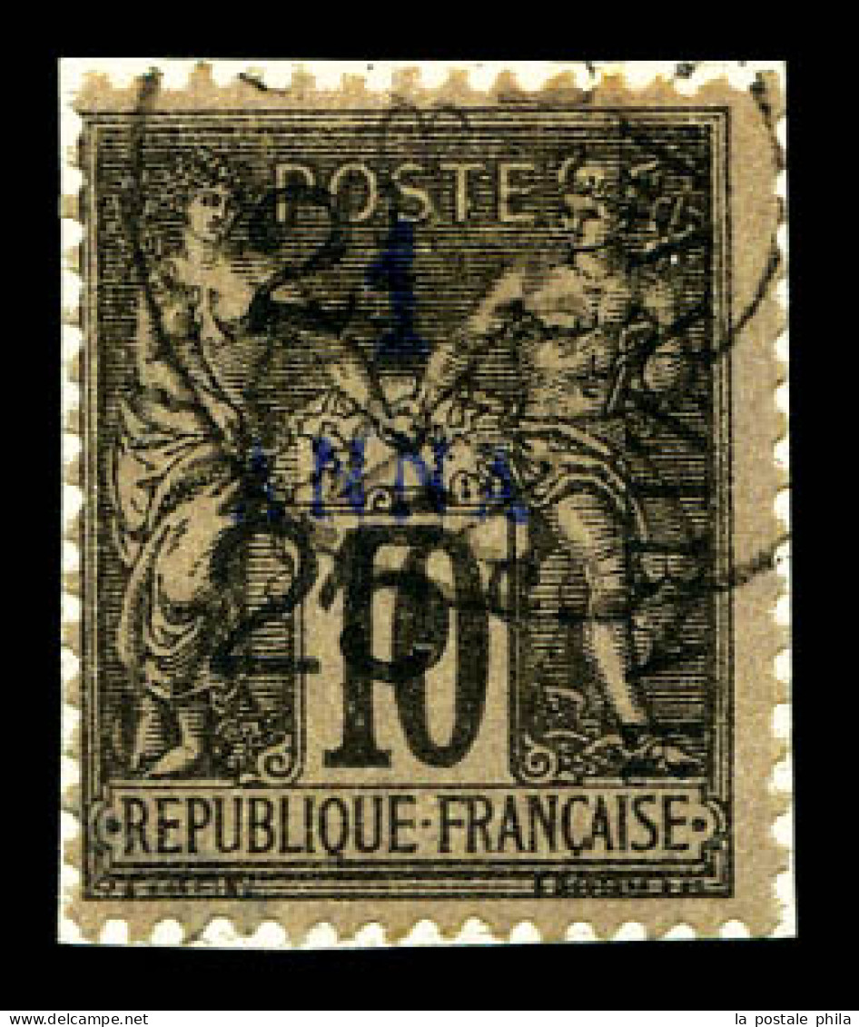 O N°33e, 2 1/2 Et 25c Sur 1a TYPE VI Sur Son Support. SUPERBE. R.R. (signé Brun/certificat)  Qualité: Oblitéré  Cote: 16 - Used Stamps