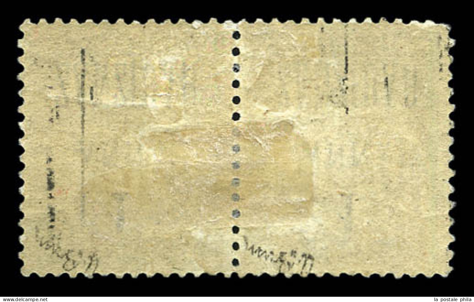 * Taxe N°2a, 1a Sur 10c Brun En Paire Avec Variété De Surcharge Renversée, TB. R. (signé Brun/Certificat)  Qualité: *  C - Unused Stamps