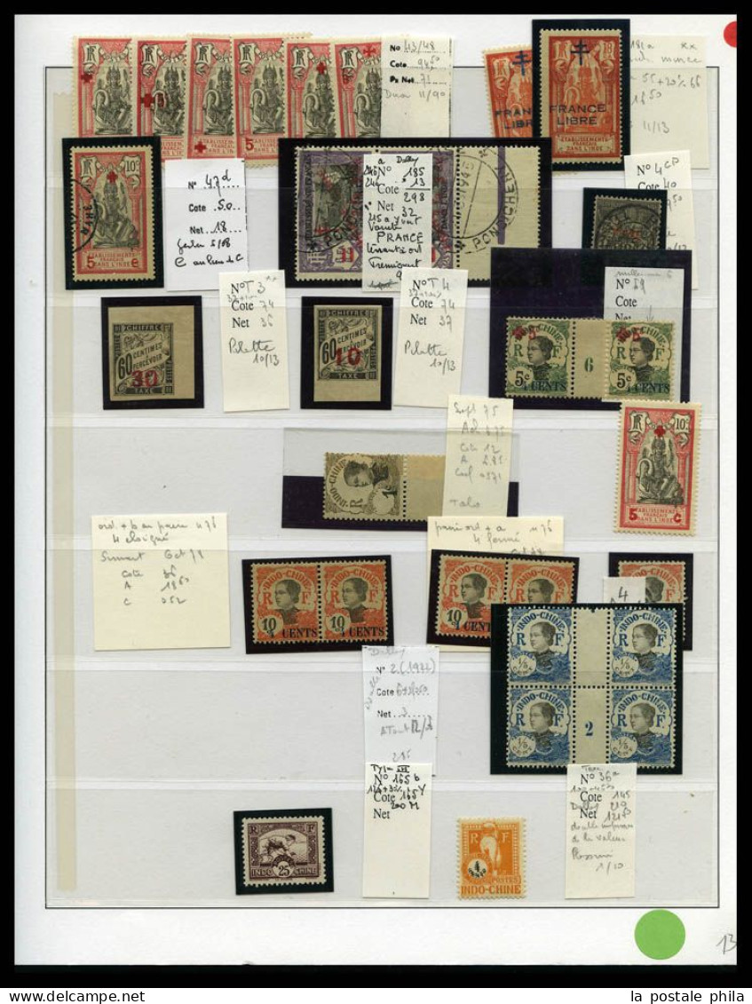 ** COLLECTIONS DE COLONIES FRANCAISES . ** Variétés. 1890-1940 (Poste, PA, Taxe), Bonnes Et Moyennes Valeurs Entre Bénin - Verzamelingen