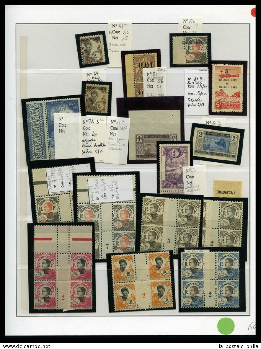 ** COLLECTIONS DE COLONIES FRANCAISES . ** Variétés. 1890-1940 (Poste, PA, Taxe), Bonnes Et Moyennes Valeurs Entre Bénin - Collections