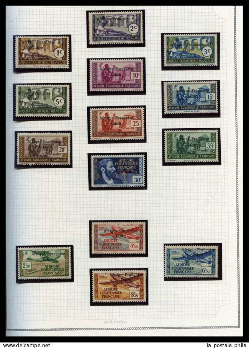 * Collection présentée en 6 Albums MOC: de Colonies Générales à Zanzibar, Colis Postaux, variétés, Millésimes, Blocs, pr