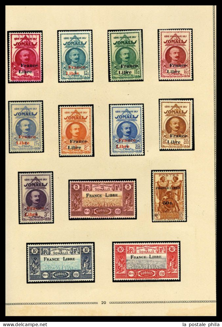 * Collection présentée en 6 Albums MOC: de Colonies Générales à Zanzibar, Colis Postaux, variétés, Millésimes, Blocs, pr