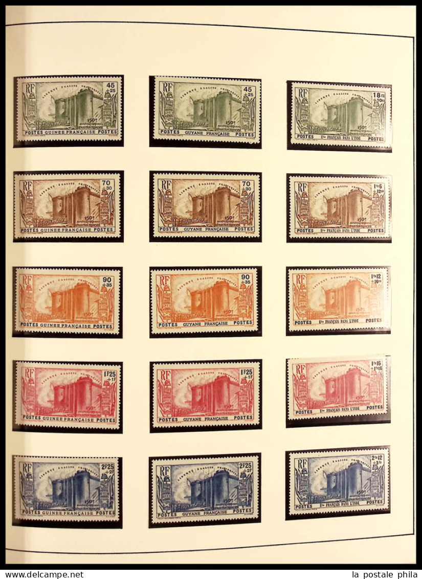 N 1900-2015, Collection De Timbres Avec Les Grandes Séries Coloniales Dont Les Palmiers * Et Révolution * Avec PA **, An - Collezioni