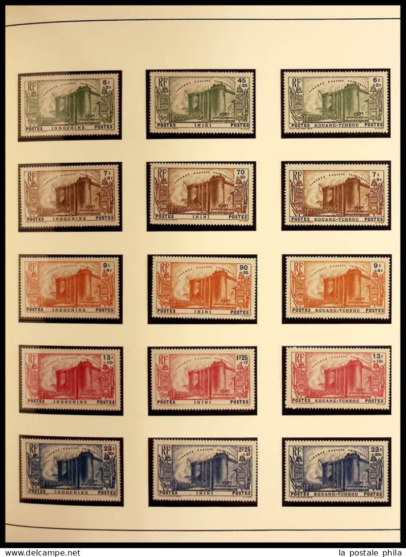 N 1900-2015, Collection De Timbres Avec Les Grandes Séries Coloniales Dont Les Palmiers * Et Révolution * Avec PA **, An - Collezioni