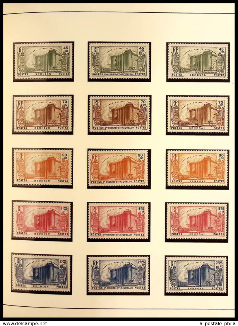 N 1900-2015, Collection De Timbres Avec Les Grandes Séries Coloniales Dont Les Palmiers * Et Révolution * Avec PA **, An - Collezioni