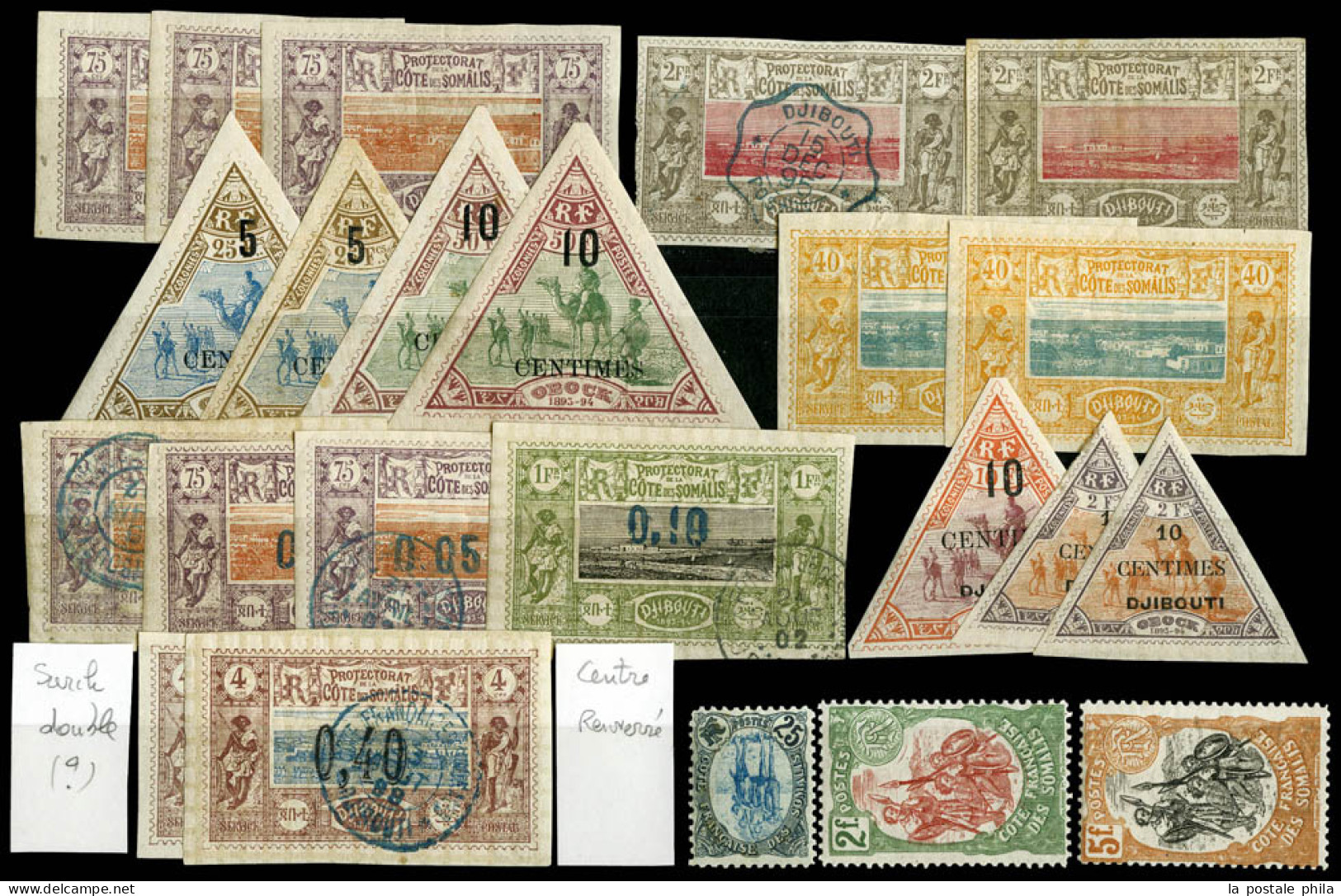 ** COTE DES SOMALIS: 1894-1902: Lot Composé De 23 Exemplaires Neufs Et Obl. TB  Qualité: **  Cote: 1750 Euros - Collections