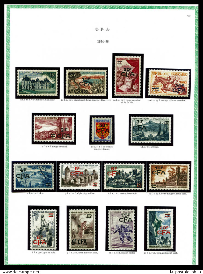 N REUNION:1949-1952: Collection Complète De Timbres Neufs **/* Présentée Sur Page D'album. TTB  Qualité: N  Cote: 1420 E - Sammlungen