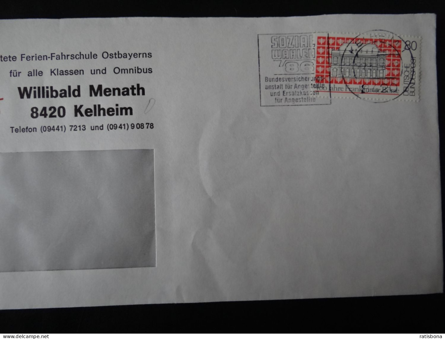 8420 Kelheim - Sozialwahlen ''86 - Werbestempel 1986 - Maschinenstempel (EMA)