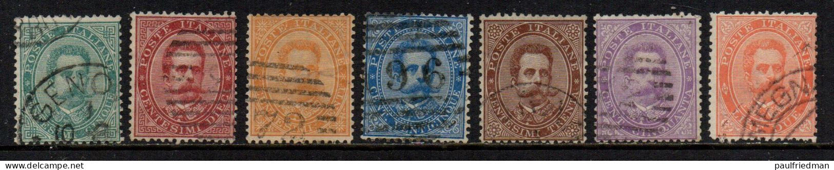 Regno 1879-82 - Effigie Umberto - Serie Completa - Usata - Gebraucht