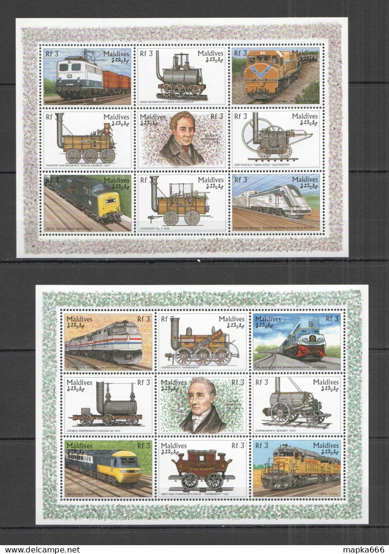 B1426 Maldives Transport Trains Of The World Stephenson Hudson !!! 2Kb Mnh - Eisenbahnen