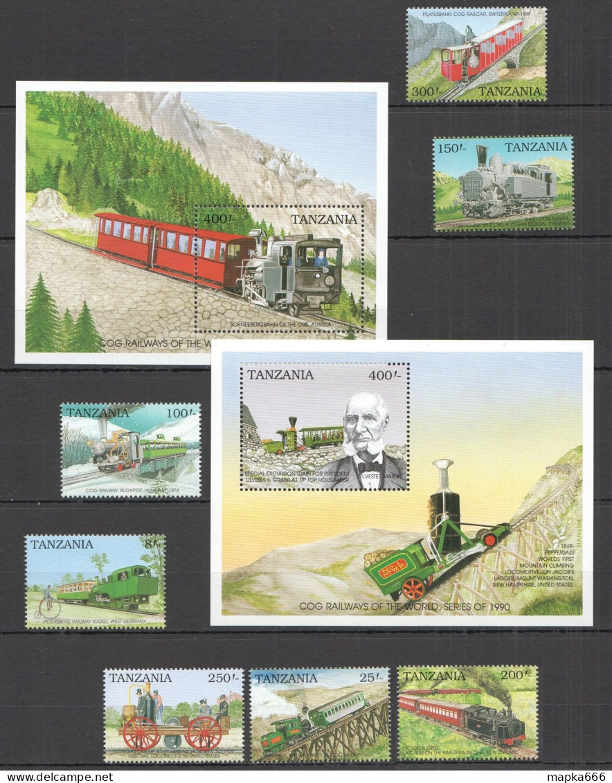 B1455 1991 Tanzania Transport Steam Trains Railways Mnh - Trenes