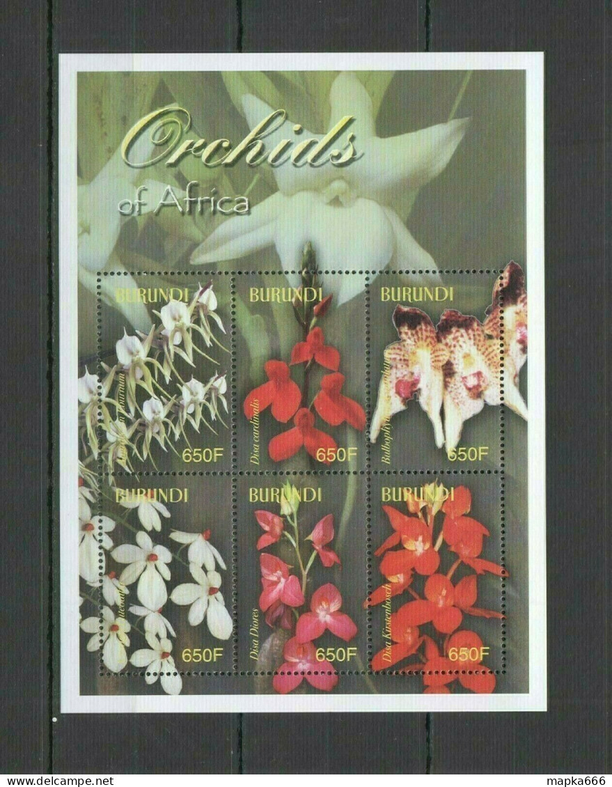 B1544 Burundi Flora Flowers Orchids Of Africa 1Kb Mnh - Orchideeën