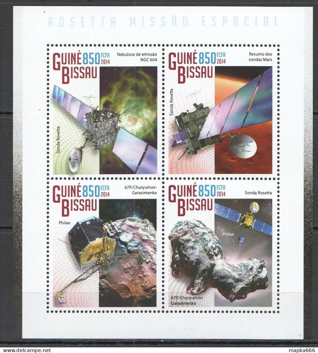 St1148 2014 Guinea-Bissau Space Rosetta Mission Kb Mnh Stamps - Autres & Non Classés