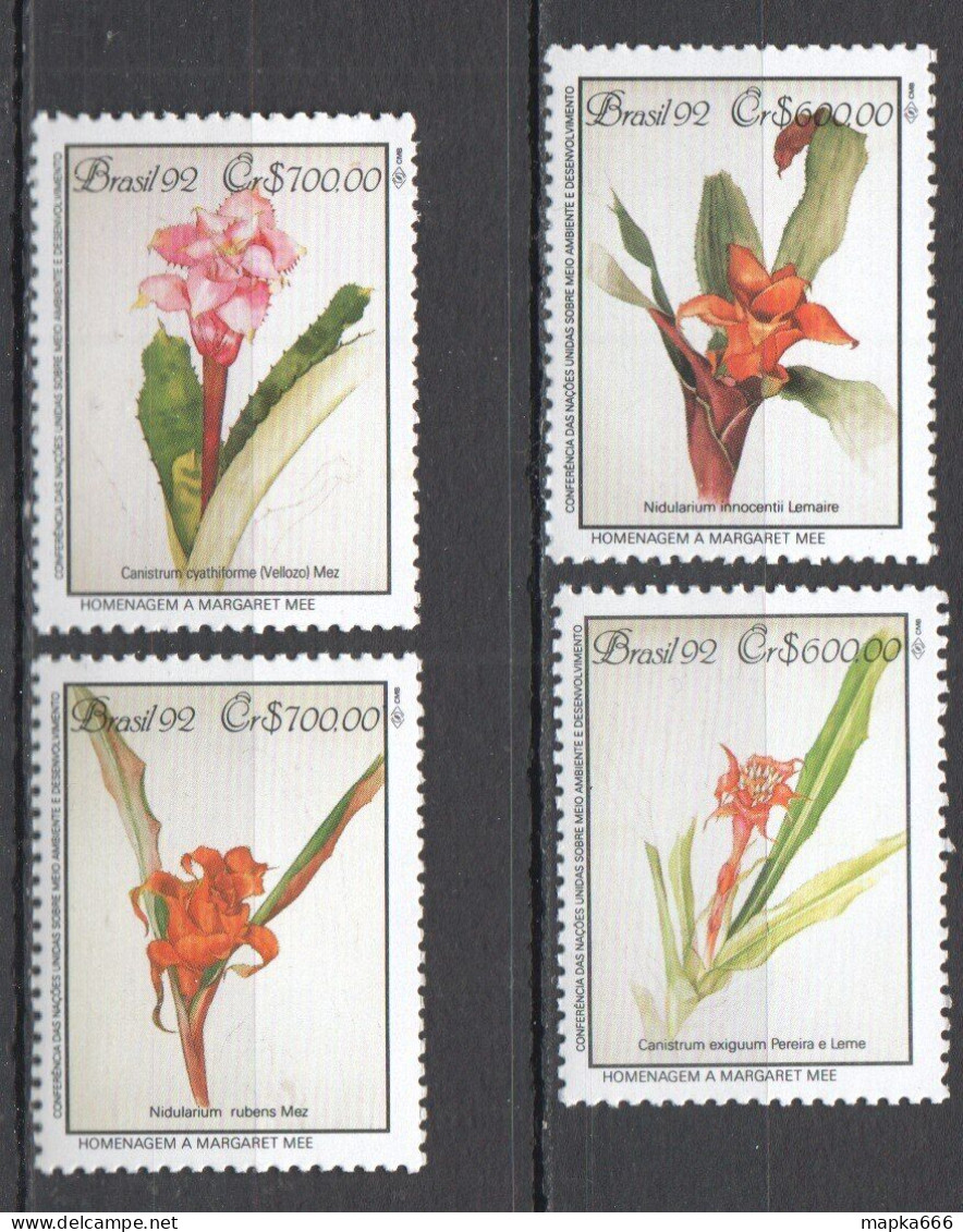Wb335 1992 Brasil Brazil Nature Flora Flowers 1Set Mnh - Otros & Sin Clasificación
