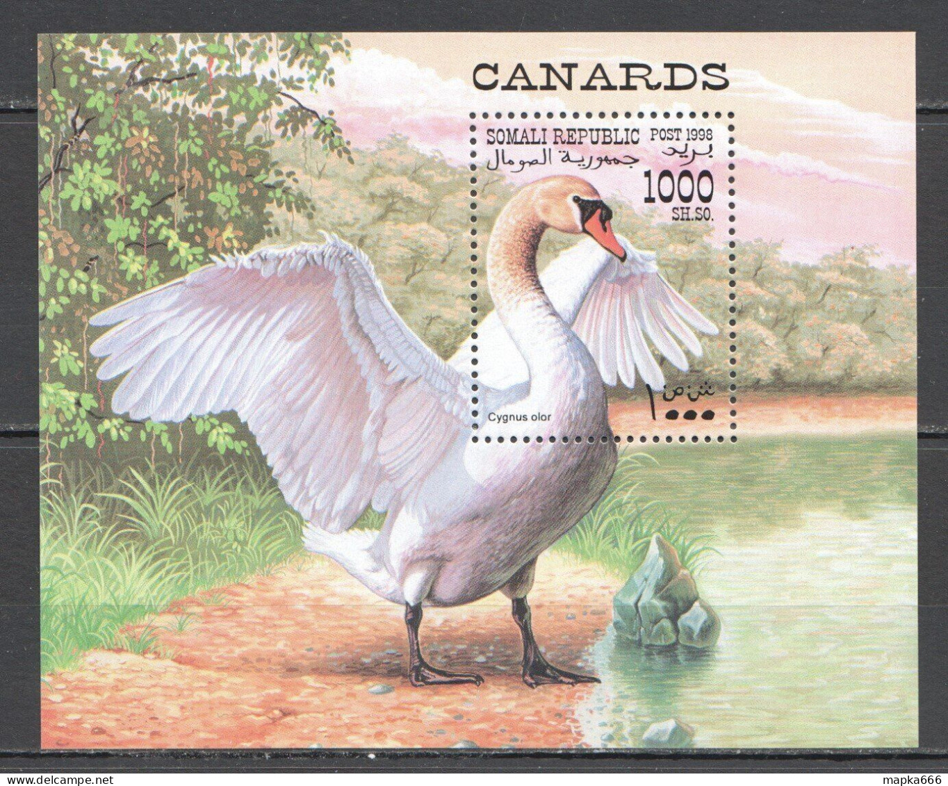 Wb357 1998 Canards Fauna Water Sea Birds Swans Bl Mnh - Sonstige & Ohne Zuordnung