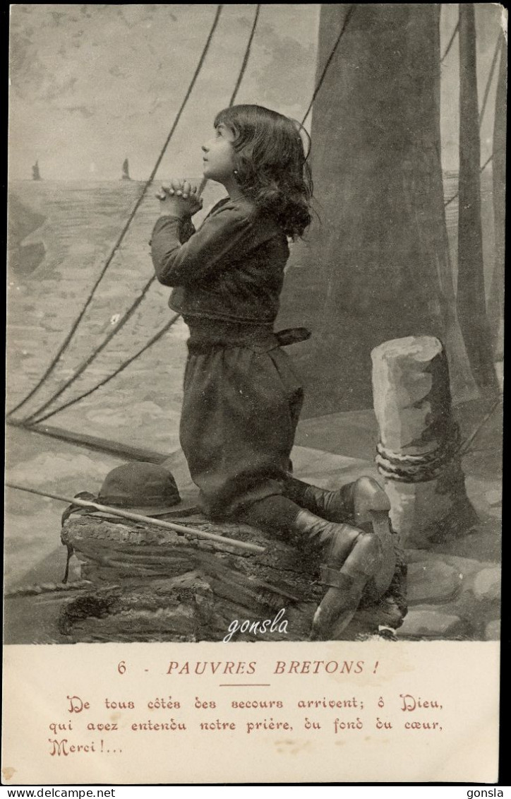 PAUVRES BRETONS 1900 "Enfants Mis En Scène" Lot De 2 Cartes Postales De Qualités - Theater