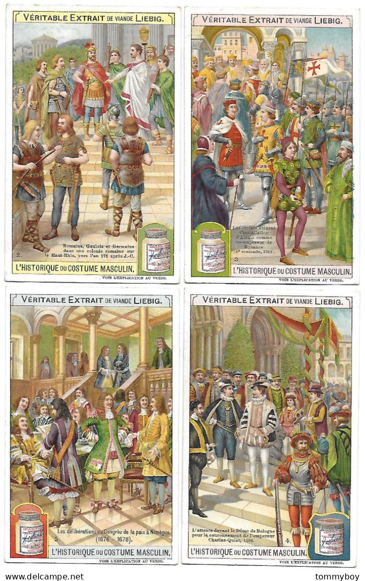 S 887, Liebig 6 Cards, L'historique Du Costume Masculin (ref B24) - Liebig