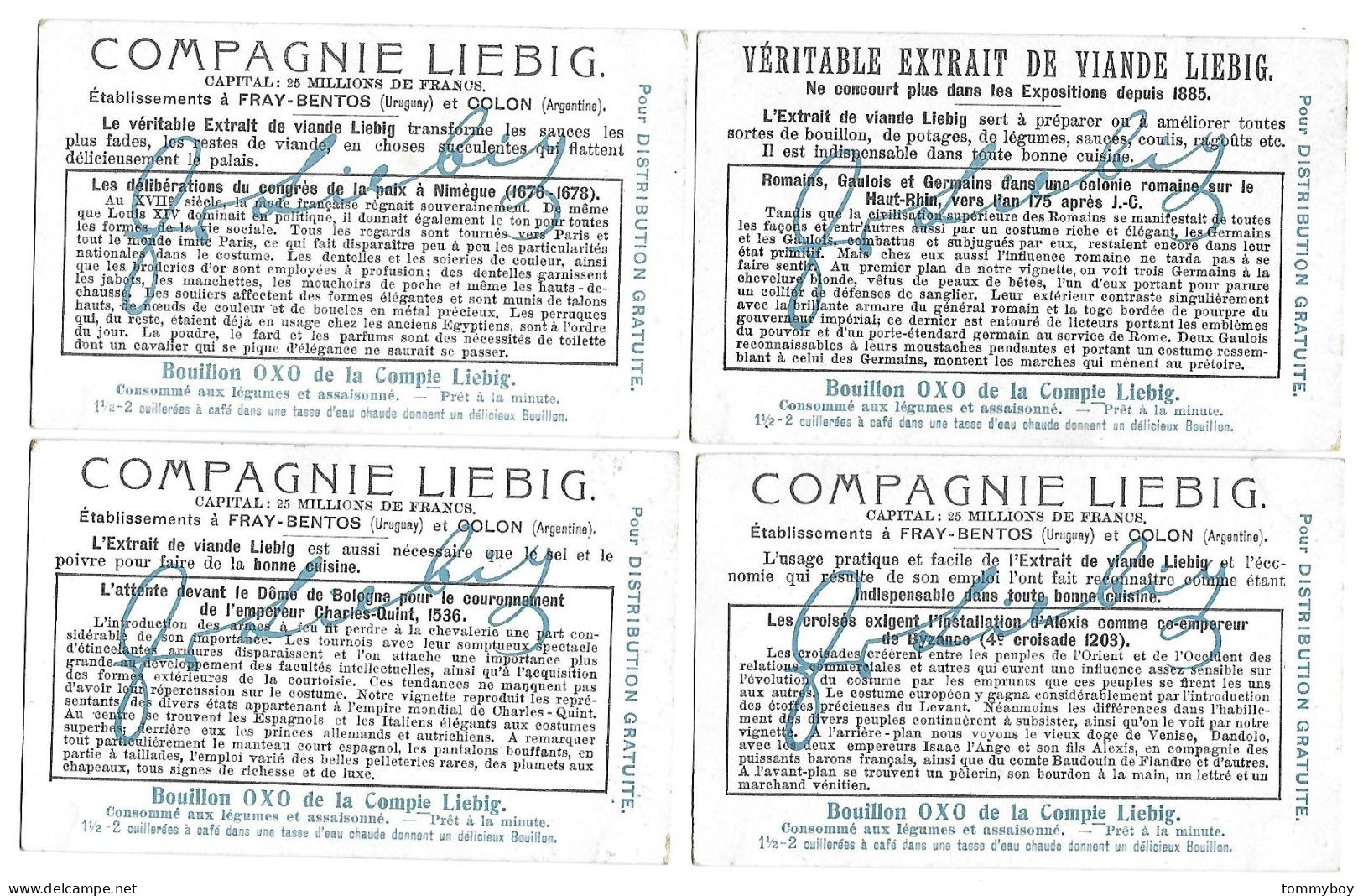 S 887, Liebig 6 Cards, L'historique Du Costume Masculin (ref B24) - Liebig