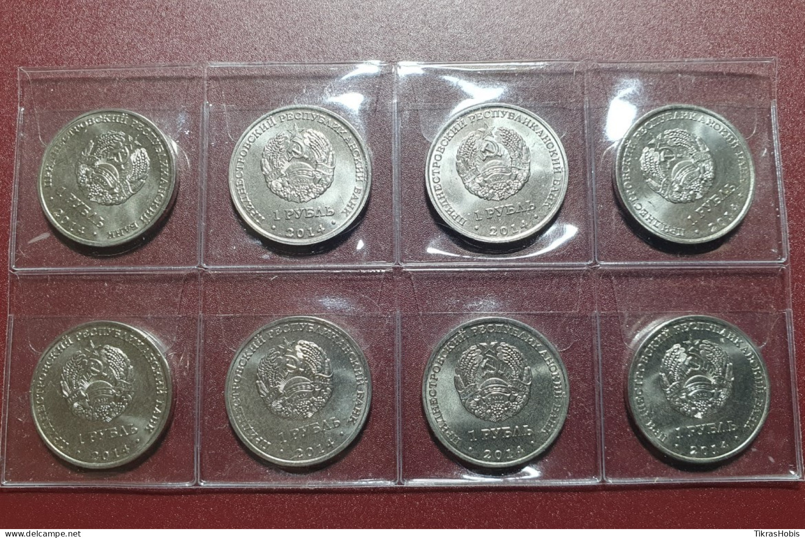 Moldova, Transnistria 1 Ruble, 2014 - 8 Cities - Moldavië