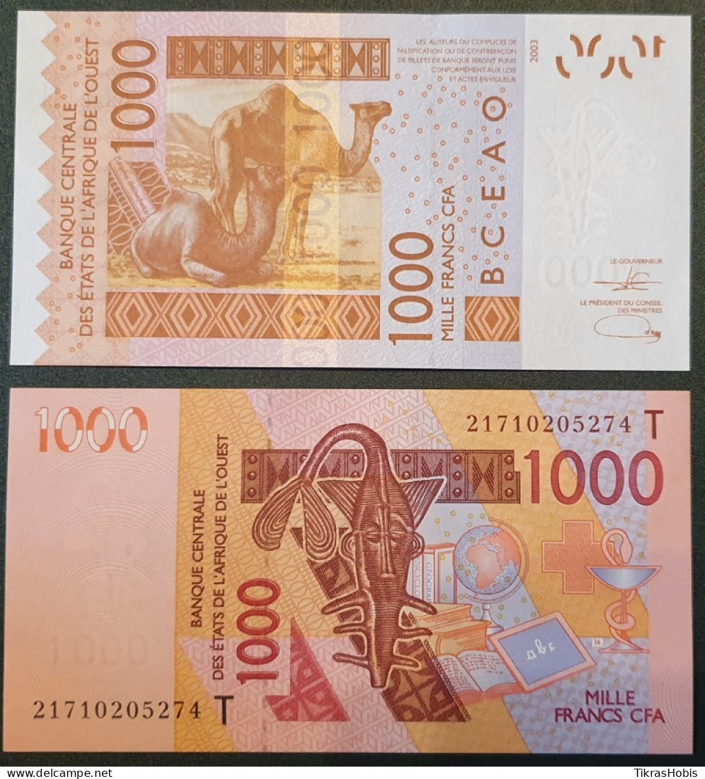 Togas 1000 Francs, 2021 Western African Walt., P-815 You - Westafrikanischer Staaten