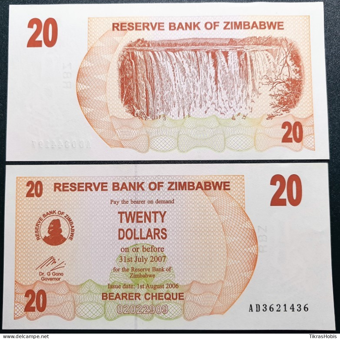 Zimbabwe 20 Dollars, 2006 P-40 - Zimbabwe
