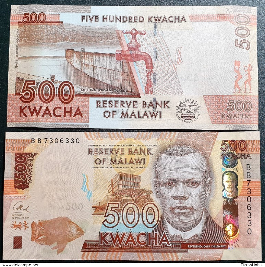 Malawi 500 Quachans, 2014 P-66A - Malawi