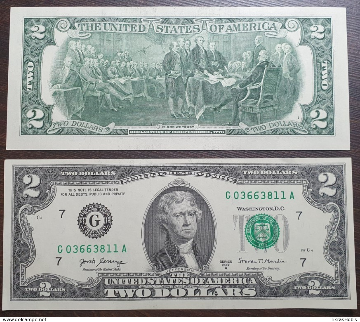 US $ 2, 2017 P-545bg - Devise Nationale