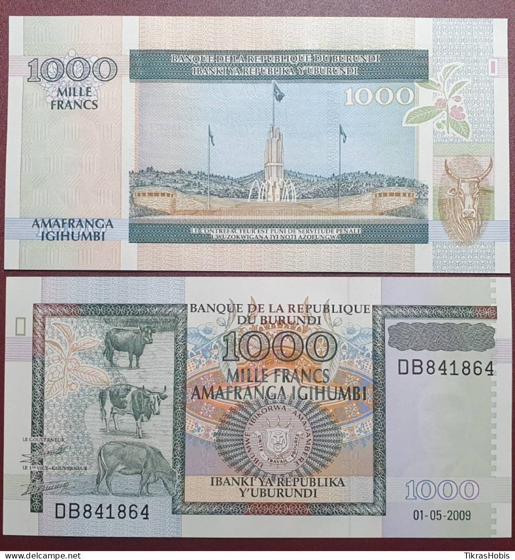 Burundis 1000 Francs, 2009 P-46 - Burundi