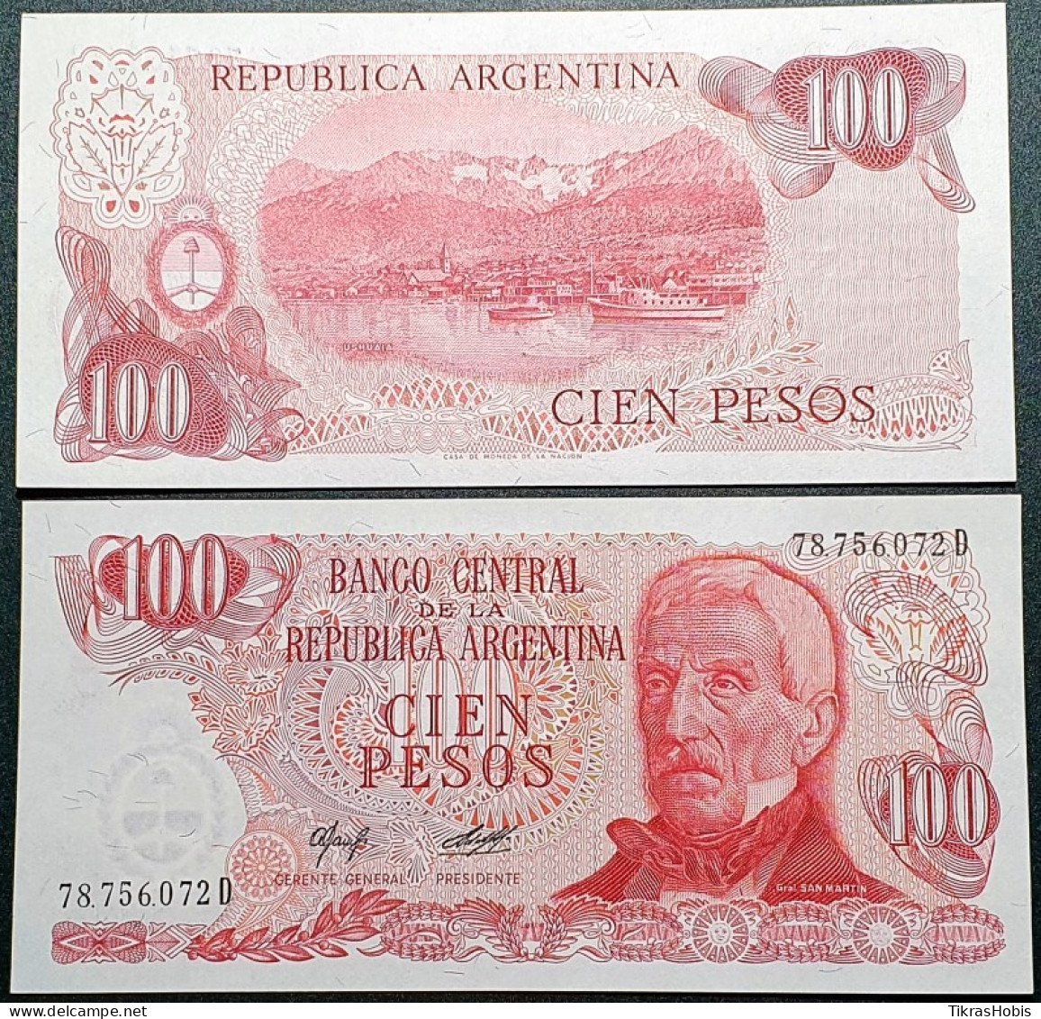 Argentina 100 Pesos, 1977 P-302b.2 - Argentinië