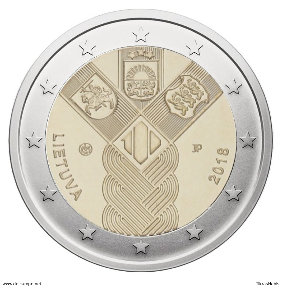 Lithuania 2 Euro, 2018 Baltic Century - Lituania