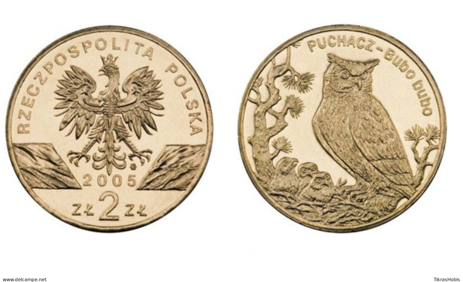 Poland 2 Zlotys, 2005 Great Egret Y520 - Poland