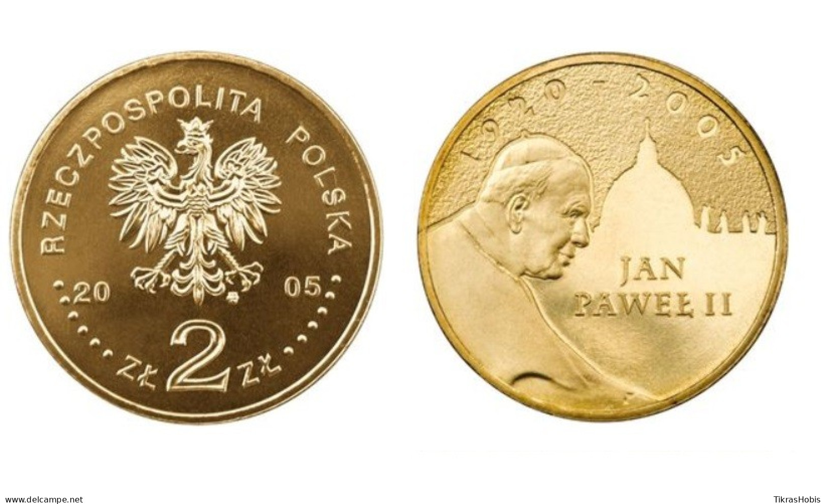 Poland 2 Zlotys, 2005 John Paul II Y525 - Poland