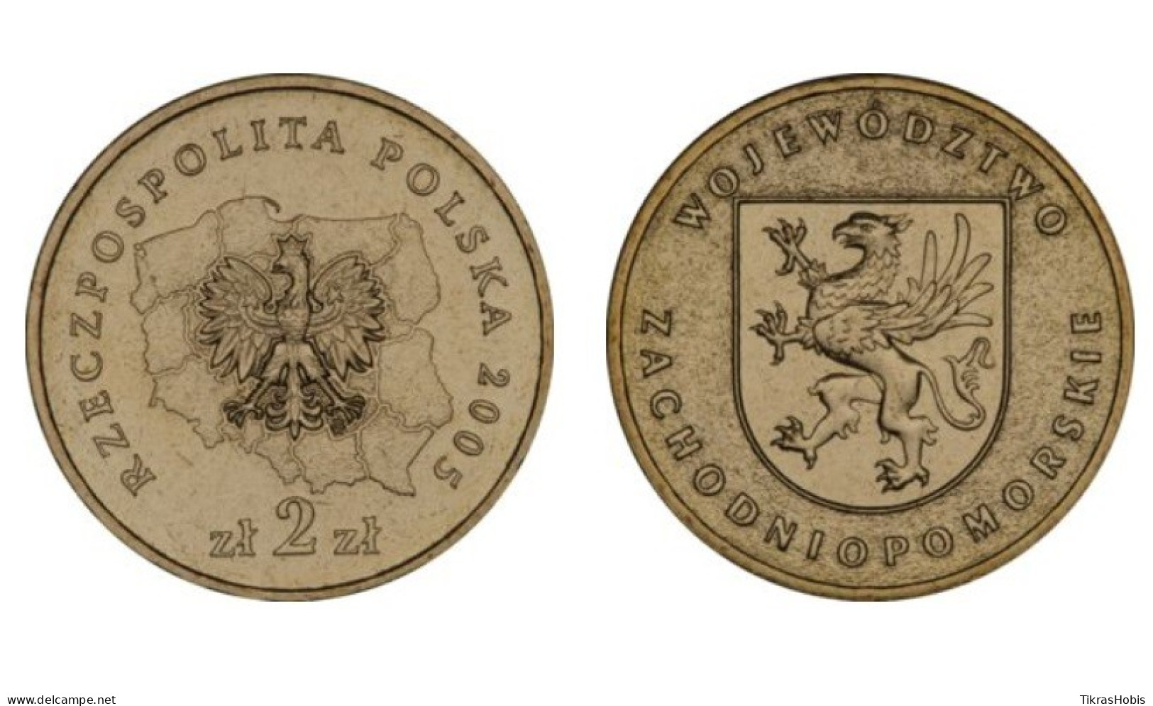 Poland 2 Zlotys, 2005 West Pomeranian Voivodeship Y563 - Polonia