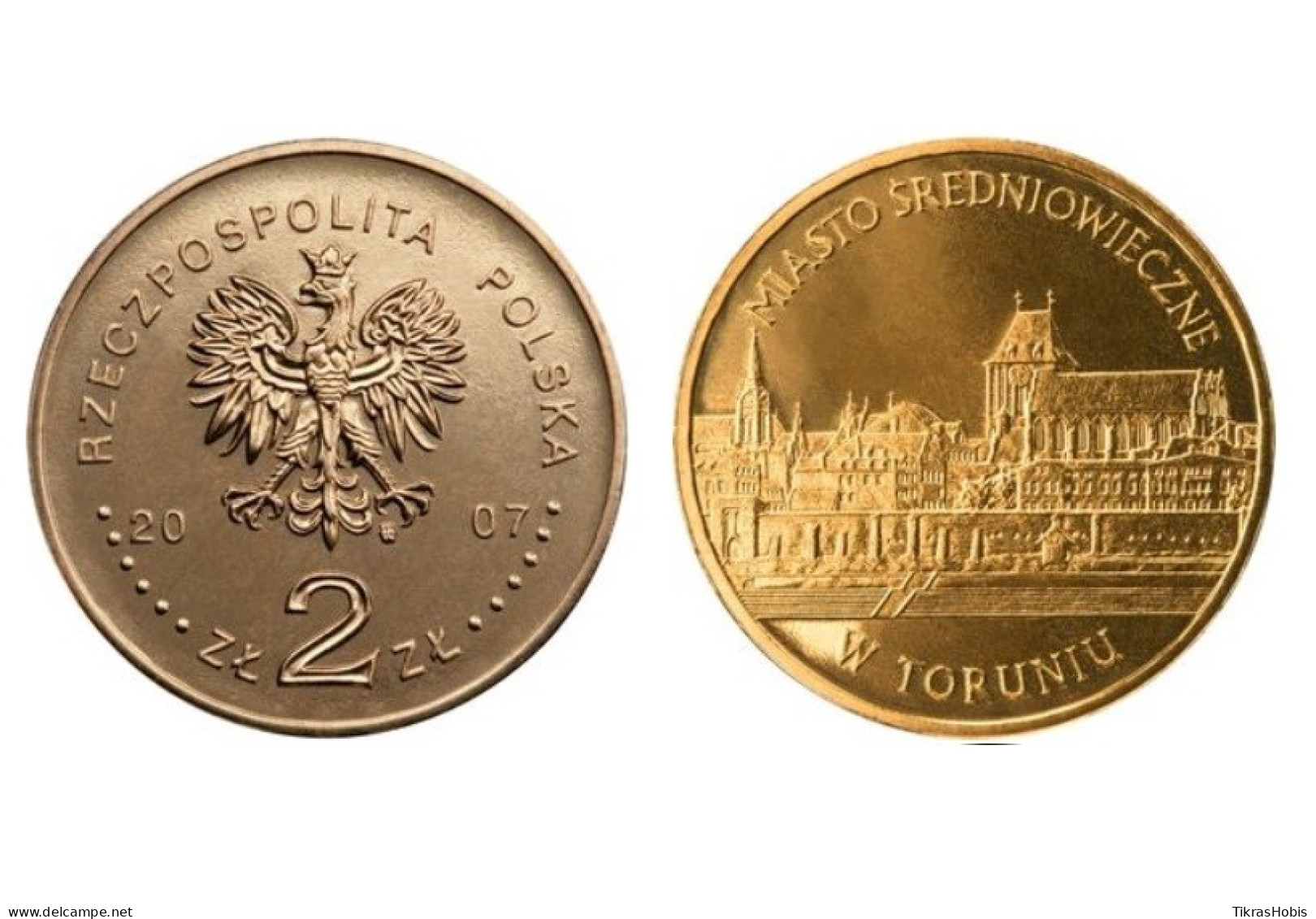 Poland 2 Zlotys, 2007 Medieval Castle In Toruń Y622 - Poland