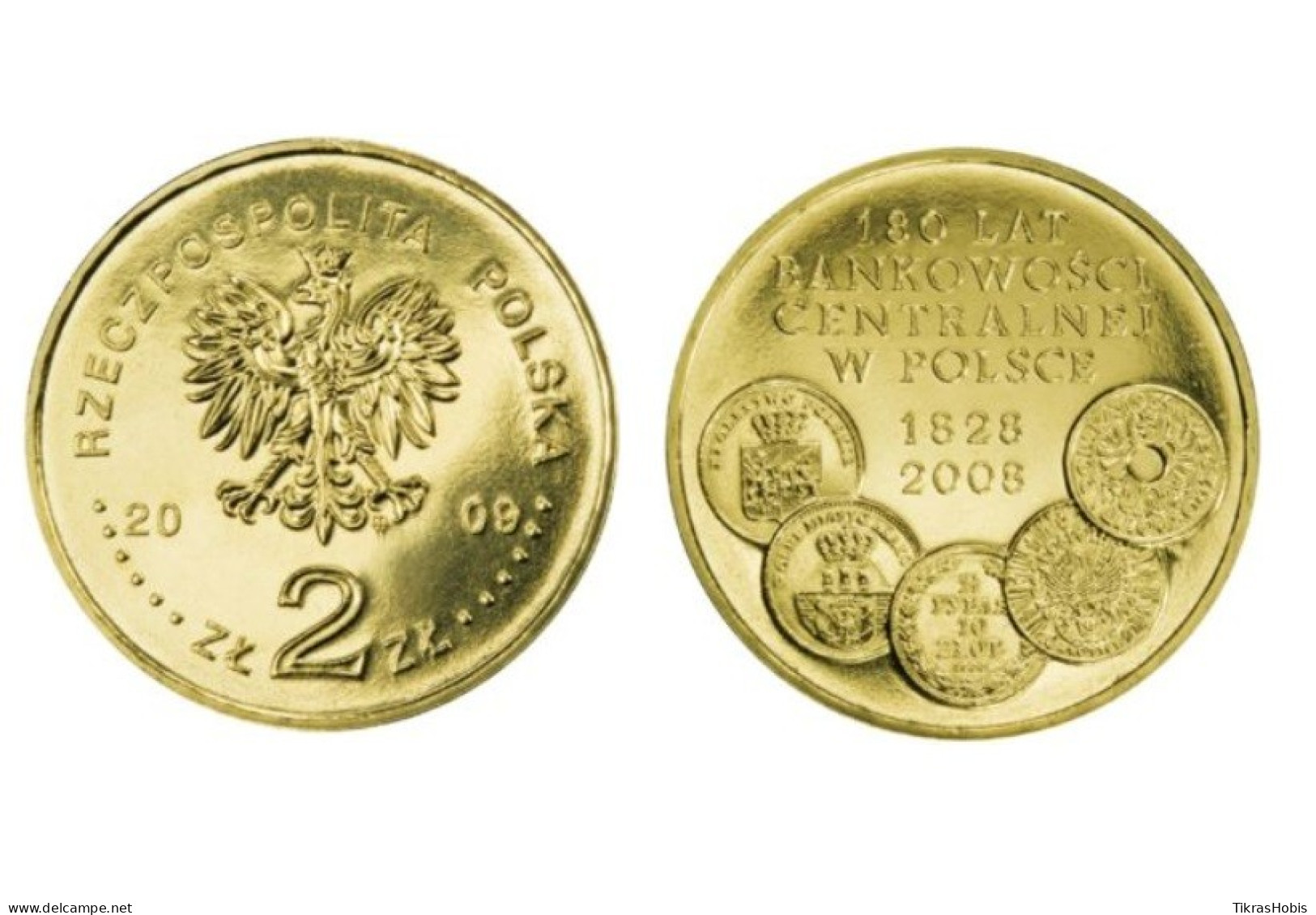 Poland 2 Zlotys, 2009 180 Central Banking Y675 - Polonia