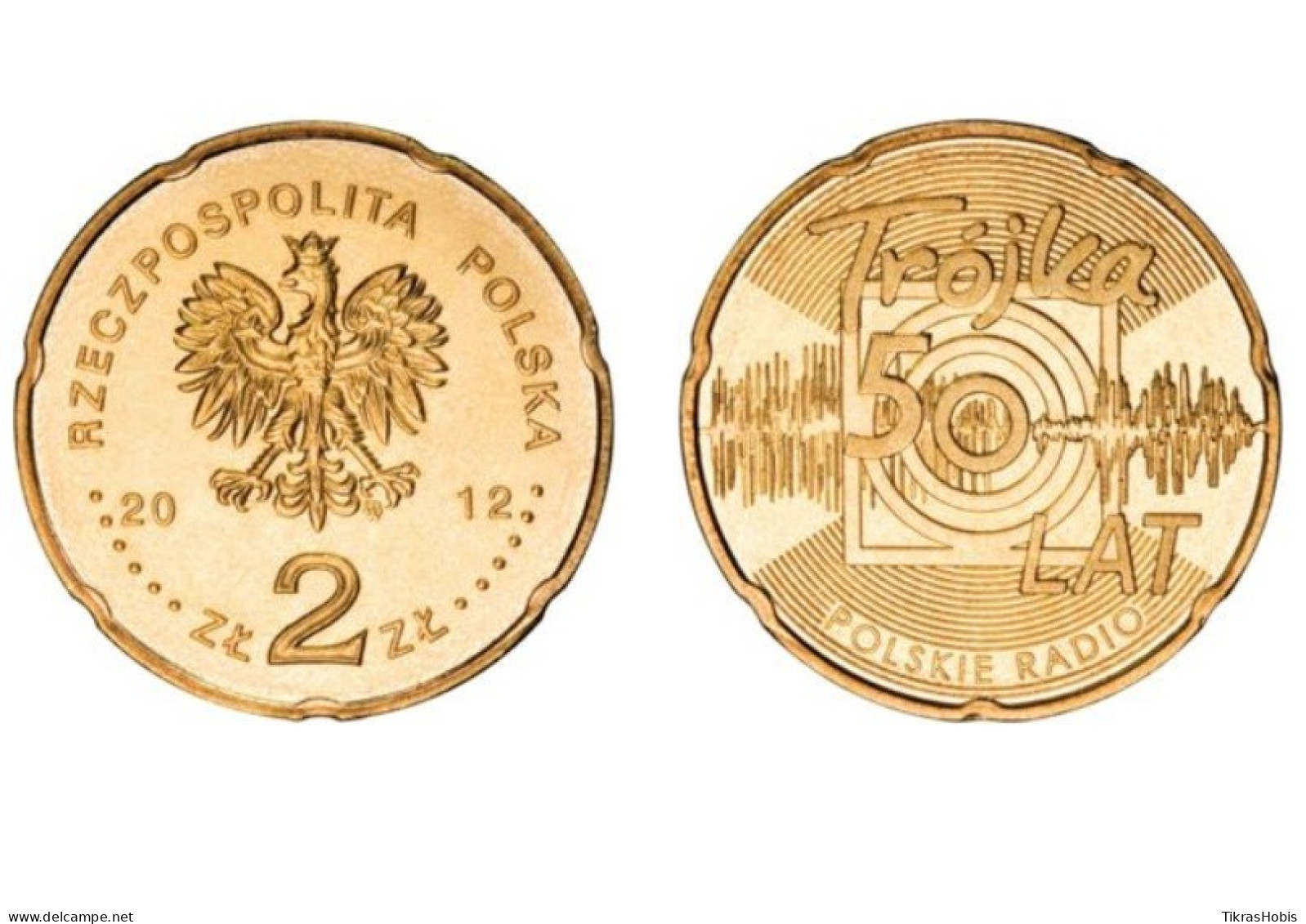 Poland 2 Zlotys, 2012 Radio Station Trojka 50 Y816 - Polonia