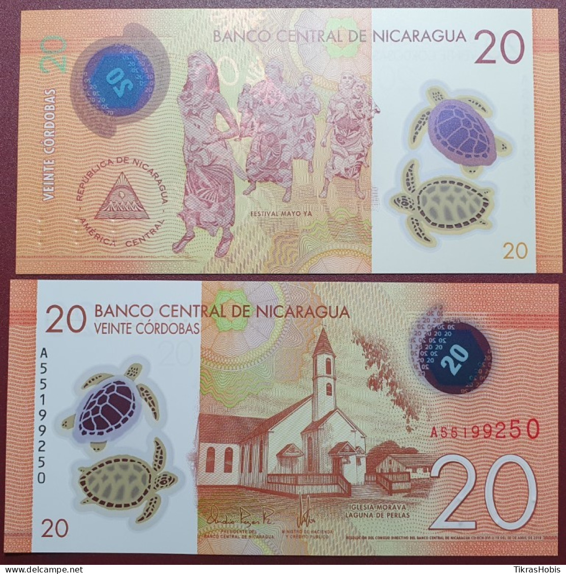 Nicaragua 20 Cordobas, 2019 P-210b - Nicaragua