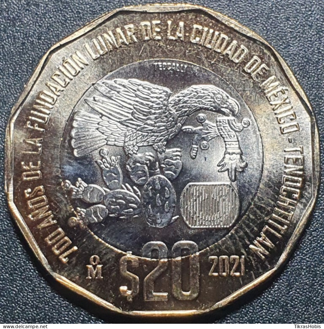 Mexico 20 Pesos, 2021 Tenochtitlan Foundation 700 UC104 - Messico