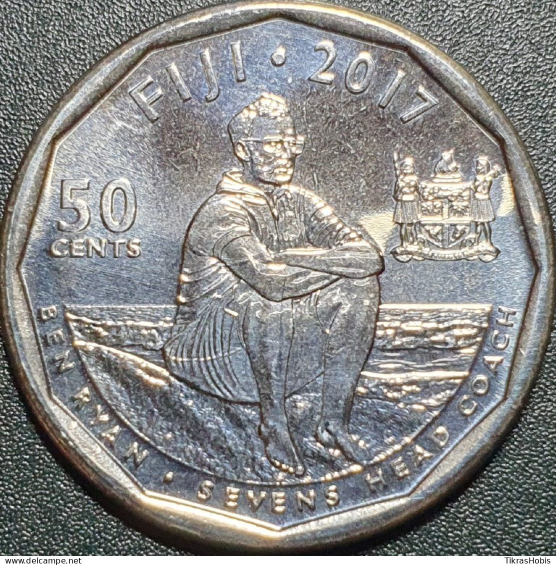 Fiji 50 Cents, 2017 Fiji Rugby 7 "UC100 - Figi