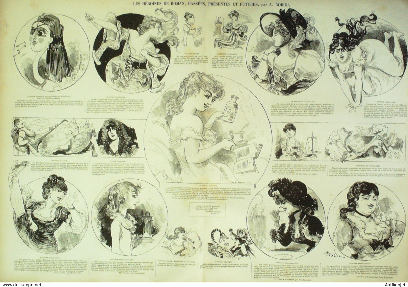 La Caricature 1880 N°  15 Héroines De Roman Draner Robida Trick - Magazines - Before 1900